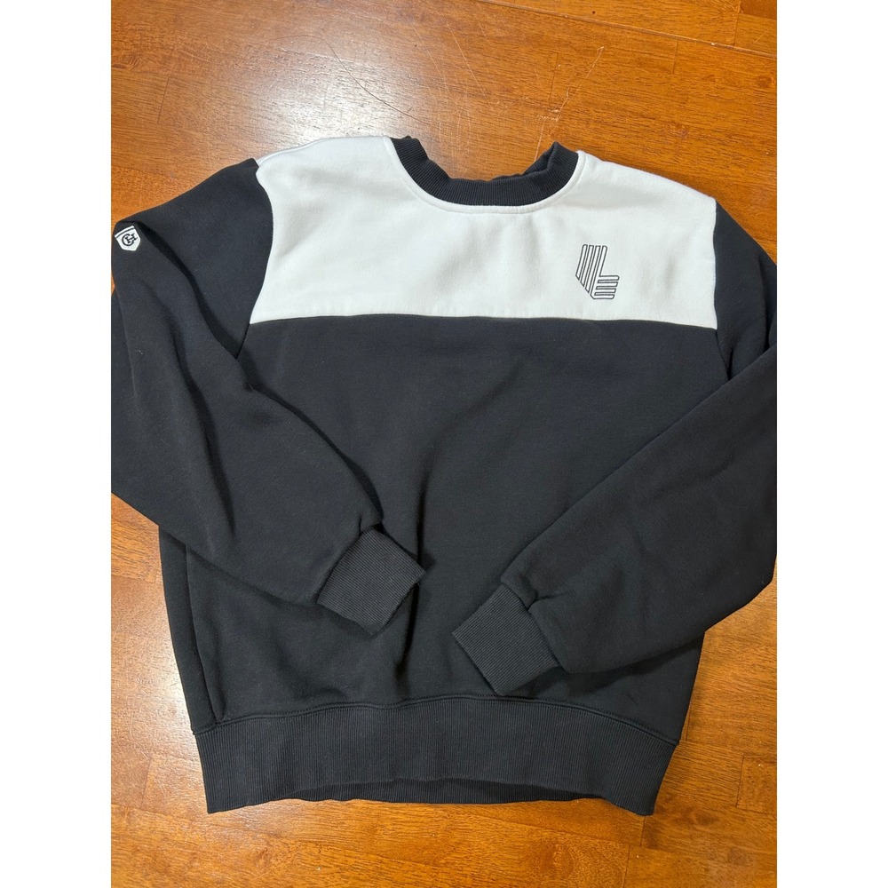 LIV Golf Sweatshirt Mens L Black White Colorblock Crewneck Graphic Pullover